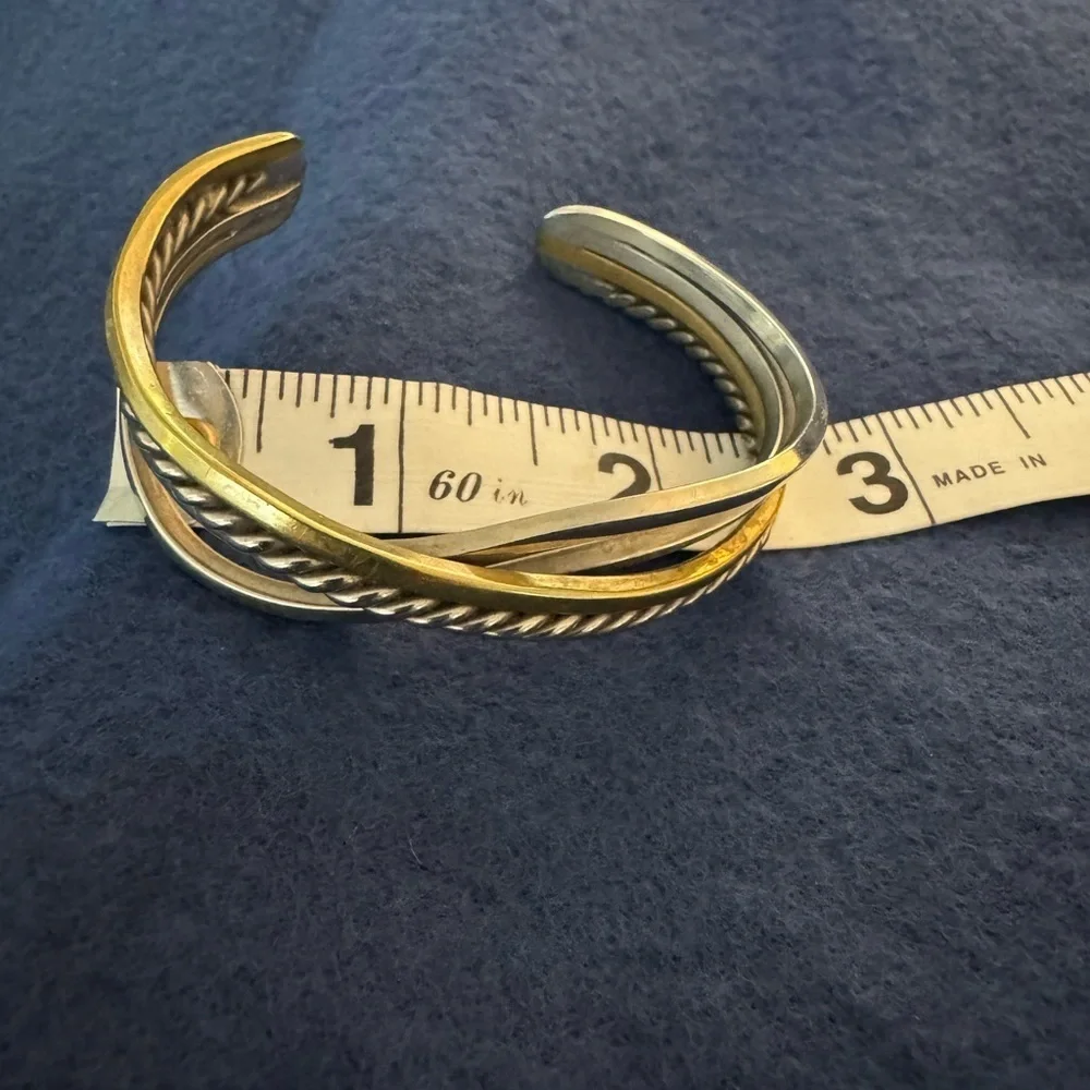 Elegant Handcrafted Twisted Cuff Bracelet